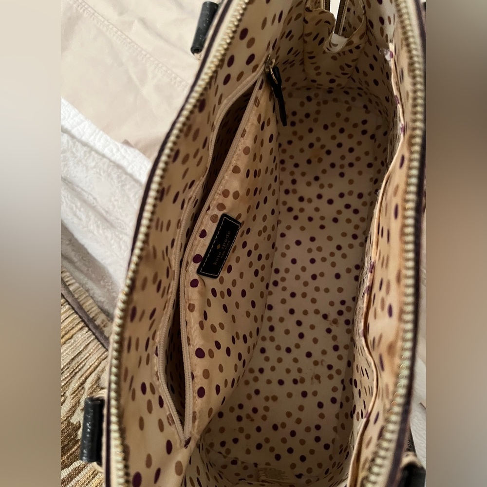 Kate Spade Two-Tone Black and Cream Satchel - Picture 7 of 7